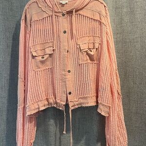 POL Pink Button Down Shirt